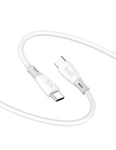 Câble de données USB intelligent Budi, 65 W, charge rapide, Type-C vers Type-C, 1,2 m (3 pieds), silicone, cuivre pur, <span class=keywords><strong>pour</strong></span> batterie externe et téléphone <span class=keywords><strong>portable</strong></span> - Product Image 2