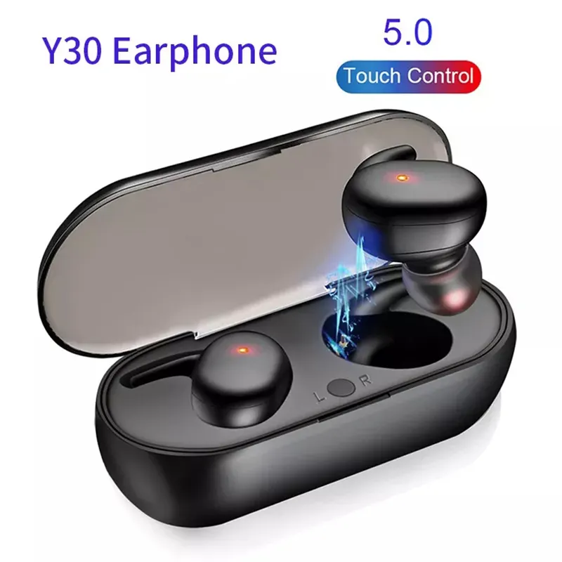 2022 New Y30 Wireless Earbuds Earphone V5.0 Smart Touch Control Waterproof Sport Hifi Stereo Earphone