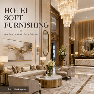 Luxury Hotel Lobby Soft Furnishing Wall Decor Hand Painted Oil Painting <b>Mirror</b> Lighting Artwork Interior Decoration Solution - Product Image 1