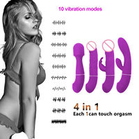 Bestmoon Kit Sexuel 4-en-1 : Vibrateur Lapin Pénétrant Rechargeable USB pour Stimulation Vaginale et Clitoridienne – Jouet Sexuel pour Femme