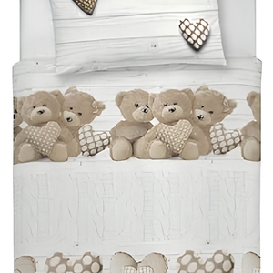 Simple Stylish Solid 100% Cotton <strong>Duvet</strong> Cover <strong>Set</strong> Machine Washable Bedding for Apartment Decoration - Product Image 2