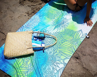 Custom Microfiber Antimicrobial Beach Towel Quick Dry Sand Free Large Bath Towel for Summer Travel and Home Use