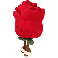 Muñeca de Peluche de Pana Suave con Forma de Flor, Adorable Rosa Roja, Juguete de Peluche Perfecto para Regalos Infantiles, Decoración del Hogar o Día de la Madre