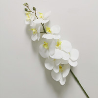 IFG Excellente qualité supérieure, fleurs d'orchidées artificielles en latex à toucher réel, 110 cm, faites à la main pour Noël, la Saint-Valentin, Pâques