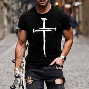 Fourniture d'usine Mode d'été Impression 3D Tops O-Neck T-shirt surdimensionné à manches courtes pour hommes