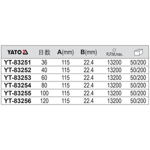 Disco de Pulir Yato 125x22.4 mm Grano 100 para Corte de Metal - Product Image 4