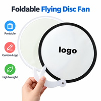 Éventail rond pliable personnalisé avec logo, éventail publicitaire portable pour événements estivaux, cadeau en gros