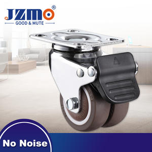 Hochbelastbare Geräuscharme Universal-Drehrollen mit Bremse für Sofas 1,5 Zoll 2 Zoll Flache Doppelrad-Laufrollen Kugellager Möbelrollen - Product Image 1