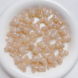 Jelly sáng gấu UV đầy màu sắc <span class=keywords><strong>Acrylic</strong></span> động vật hạt sáng bóng óng ánh quyến rũ cho Móc chìa khóa - Product Image 2