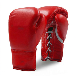 Guantes de Boxeo de Cuero Personalizados OEM/ODM con Cordones y Correa Ajustable para la Muñeca, Guantes de Entrenamiento Unisex para Gimnasios y Protección en Boxeo - Product Image 4