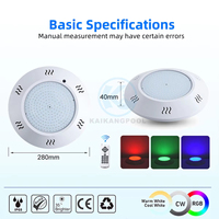 2023 Offre Spéciale Ip68 bonne qualité télécommande intelligente 12V Rgb piscine led lumière Led S.S. et coque en plastique
