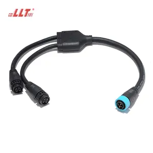 LLT factory y splitter 2 3 4 Pin waterproof connector 1 in 2 out y cable for LED lighting