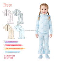 Vêtements de danse pour filles, pantalon évasé et veste de yoga, ensemble de yoga 2 pièces, hauts de fitness, tenues de sport, ensemble de yoga pour enfants