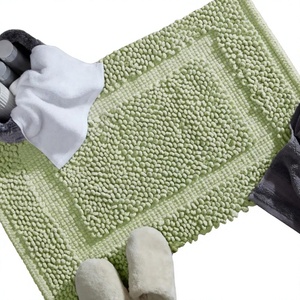 Luxury Anti-Skid Bath Rug Ultra <b>Soft</b> Cotton Chenille Handmade Tufted Area Rug Absorbent and Washable for Home or Hotel Use - Product Image 1