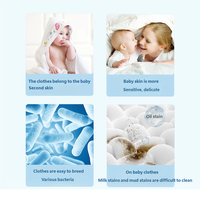 Détergent liquide pour bébé 1 kg, gel lessive bébé aux ingrédients végétaux naturels, formule oxygène actif pomme fraîche, ODM/OEM