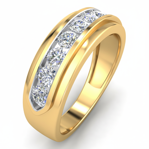 Bague élégante pour femme classique en or 18 carats avec 0.55Cts VS Clarity Lab Grown EF Diamond Bijoux de mariage luxueux - Product Image 1