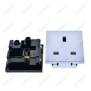 UK Standard 3 pins Inlet 13A 250V Industrial AC receptacle SOCKET Snap in AC Power Socket