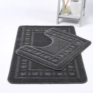 CF BHC10 super absorbent anti slip modern high quality customised bathroom rug non slip bath mats wholesalers