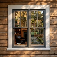 Ventanas de Aluminio de Doble/Simple Hoja con Rotura de Puente Térmico y Rejillas Decorativas de Color Personalizado para Casas de Campo, Villas y Hogares de Lujo - Suministro B2B