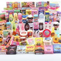 Großhandel Lebensechte Lebensmittel Getränke Snacks Wein Miniatur Puppenhaus Zubehör Simulierte Mini Kaffee Saft DIY Dekorationen Spielzeug