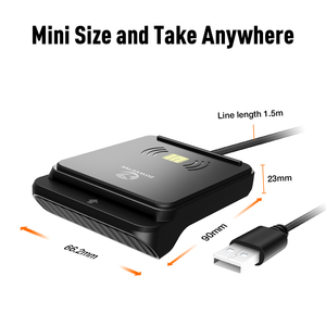 Zoweetek xách tay NFC Đầu đọc thẻ Nhà Văn <span class=keywords><strong>USB</strong></span> 2.0 EMV Đầu đọc thẻ Nhà Văn không có trình điều khiển ISO 7816 thông minh đầu đọc Nhà Văn thẻ chip - Product Image 6
