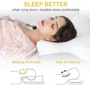 Almohada Cervical de Espuma Viscoelástica con Forma de Mariposa, Almohada Ergonómica para el Cuello para Aliviar el Dolor, Funda Extraíble y Lavable para Todos los Tipos de Dormidores - Product Image 4