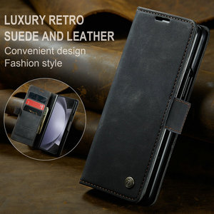 CaseMe pour <span class=keywords><strong>Samsung</strong></span> Z Fold 5 étui à rabat rétro magnétique pratique luxe étui à rabat en cuir pour <span class=keywords><strong>Samsung</strong></span> Z Fold 5 4 <span class=keywords><strong>3</strong></span> étui portefeuille - Product Image 2