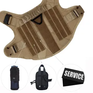 Conjunto de arnés y correa para perros grandes Collar de chaleco para caminar de entrenamiento de pastor alemán Malinois para mascotas medianas - Product Image 5