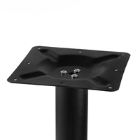 WEKIS Base de table à manger à hauteur réglable personnalisée Revêtement en poudre Base de table basse noire pour plateau en verre