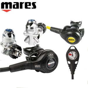 Mares <span class=keywords><strong>ABYSS</strong></span> 22 NAVY II pour la plongée sous-marine, régulateur submersible pour glace avec raccord DIN et manomètre - Product Image 2