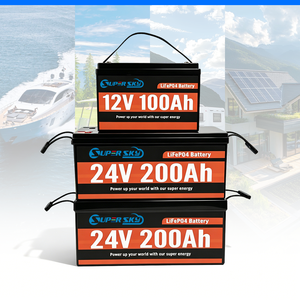 Batterie au lithium Lifepo4 12v 300ah, batterie au phosphate de fer lithium 100ah 200ah, batterie au lithium 24v pour le stockage d'énergie domestique - Product Image 1
