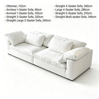 Canapé minimaliste nordique blanc, canapé de style européen, canapé modulaire personnalisé 3/4/5 places, meubles pour la décoration de la maison