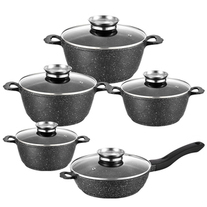 Sartén profunda, juego de sartén redonda de aluminio, juego de utensilios de cocina OEM, ollas y sartenes, cocina <span class=keywords><strong>antiadherente</strong></span> - Product Image 6