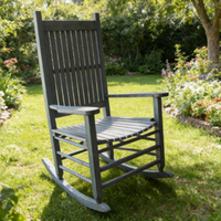 Fauteuil à bascule artisanal en bois de peuplier de qualité supérieure, style rustique, résistant à l'eau, écologique, pour salle à manger, chambre, détente et loisirs