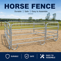 Panneaux de clôture pour chevaux galvanisés à chaud, robustes et portables, pour la sécurité des animaux de ferme, des pâturages et des ranchs