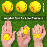 JITENG Mini Pelota Antiestrés de Softbol, Pelota de Espuma para Apretar, Juguete Deportivo para Aliviar el Estrés y la Ansiedad, Recompensa para la Escuela o Carnaval