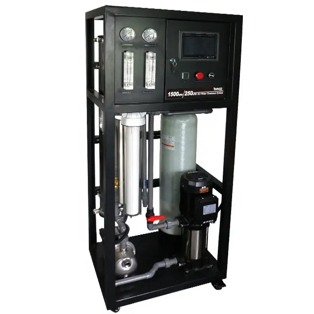 Máquina RO de purificación de ósmosis inversa de agua 1500GPD comercial con CE