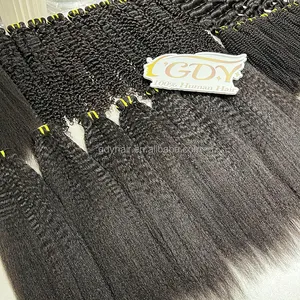 Kinky Straight Wholesale 12A Indian Human Hair Extension Bundle Hair Vendors Cuticle Aligned Virgin Hair From China Vendor