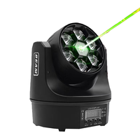 Mini projecteur laser LED RGBW 4 en 1 à effet de faisceau de lumière mobile pour scène, lumière de bar, DJ, disco, 6x15w 100W, lentille asphérique, 95 IP20