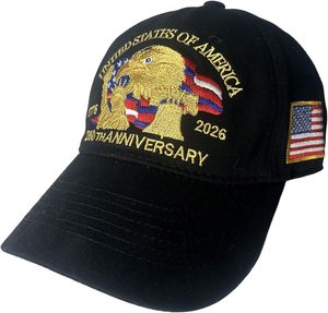 Cappellino da Baseball Patriottico Regolabile con Bandiera USA Ricamata e Aquila Calva per il 250° Anniversario degli Stati Uniti - Product Image 5
