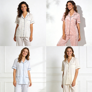 <span class=keywords><strong>Pigiama</strong></span> da Donna Personalizzato con Logo, in Cotone Modal e Bambù, Morbido Set Due Pezzi, Abbigliamento da Casa per Donna, Set <span class=keywords><strong>Pigiama</strong></span> <span class=keywords><strong>Familiare</strong></span> - Product Image 6
