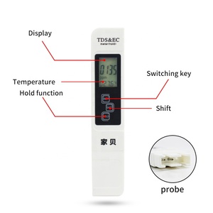 เครื่องทดสอบคุณภาพน้ำแบบดิจิตอล TDS <span class=keywords><strong>EC</strong></span> <span class=keywords><strong>Meter</strong></span> Range 0-9990เครื่องวัดอุณหภูมิความบริสุทธิ์ของน้ำแบบมัลติฟังก์ชั่น - Product Image 5