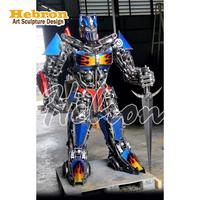 Çocuklar için Özelleştirilmiş Açık Hava Dev Optimus Prime 3D Dönüşen Robot Hurda Metal Heykeli, Gerçek Boyutta Film Heykelleri, Kahraman Heykeli