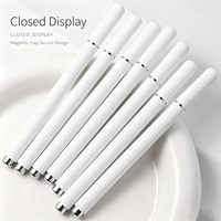 Ensemble de 10 pinceaux à ongles de luxe ovales en gel, inclinés, pour liner français et dégradé, avec poignées magnétiques serties, pour usage professionnel