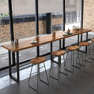 Phong Cách Hiện Đại Rắn Gỗ Thanh Bàn Ghế Đặt Nhà Phòng Khách Cao Hẹp Bảng Cho Trà Sữa Cửa Hàng Dài Phân Vùng Ban Công Thân Thiện - Product Image 3