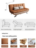 Sofá Cama Plegable Modular de Doble Uso, Moderno, Multifuncional, de Tela Tecnológica, para Apartamentos Pequeños, Sala de Estar, con Almacenamiento