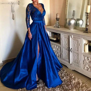 blue evening gown