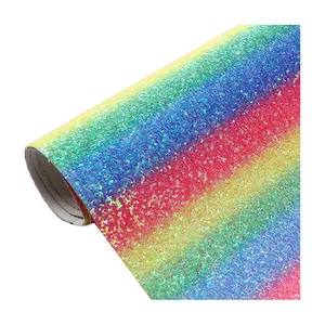 Customized printing of various patterns colored Glitter gold powder digital printing PU leather fabric