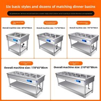 Chauffe-Plats Électrique Isotherme de Comptoir en Promotion avec Pot GN pour Restaurant, Buffet, Cuisine, Cafétéria, Fête