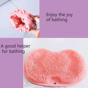 Alfombrilla de masaje antideslizante para pies para baño en casa, toalla de baño con cepillo para pies y características de silicona para lavar y frotar los pies. - Product Image 2